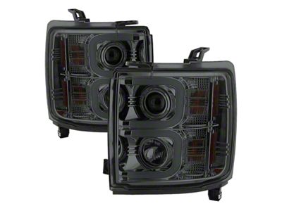 Spyder Auto Chevy Silverado 14-16 2500 HD Projector Headlights Light Bar - 5081056