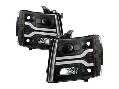 Spyder Auto Chevy Silverado 1500 07-13/2500HD/3500HD 07-14 LED Black PRO-YD-CS07V3PL-BK - 5087614