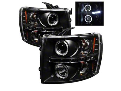 Spyder Auto Chevy Silverado 1500 07-13 Projector Headlights LED Halo LED - 5009494