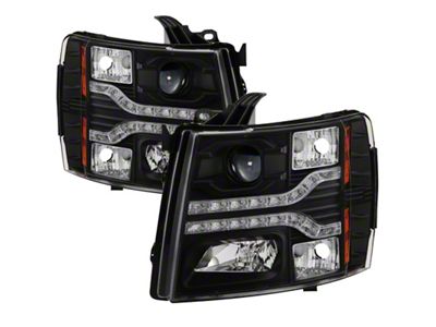 Spyder Auto Chevy Silverado 1500 07-13 V2 Projector Headlights - LED - 5083524