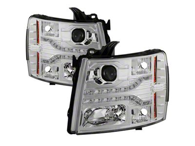 Spyder Auto Chevy Silverado 1500 07-13 V2 Projector Headlights - LED - 5083586