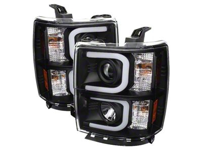 Spyder Auto Chevy Silverado 1500 14-16 Projector Headlights Light Bar DRL - 5079473