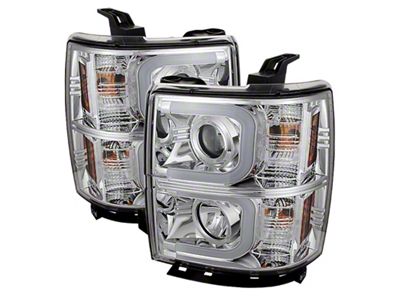 Spyder Auto Chevy Silverado 1500 14-16 Projector Headlights Light Bar DRL - 5079480
