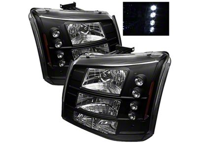 Spyder Auto Chevy Silverado 1500/2500 03-06 Bumper Lights Crystal Headlights Blk - 5012395