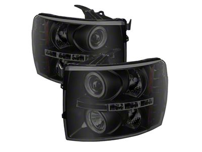 Spyder Auto Chevy Silverado 1500/2500 07-13 Projector Headlights LED Halo LED - 5078322