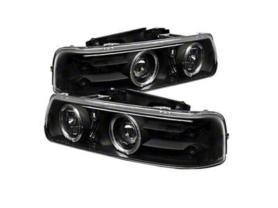 Spyder Auto Chevy Silverado 1500/2500 99-02 Projector Headlights LED Halo LED - 5009593