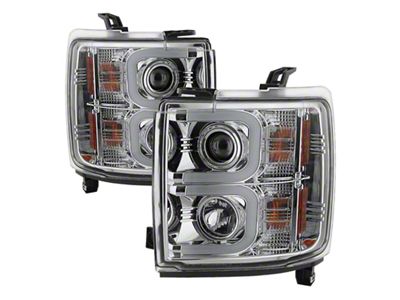 Spyder Auto Chevy Silverado 2014-16 2500 HD Projector Headlights Light Bar - 5081049