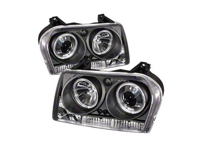 Spyder Auto Chrysler 300 05-08 Projector Headlights LED Halo LED Blk - 5009180