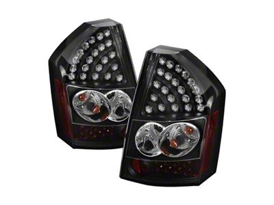 Spyder Auto Chrysler 300C 08-10 LED Tail Lights Black ALT-YD-C308-LED-BK - 5034373