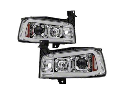 Spyder Auto Dodge Charger 06-10 Projector Headlights - LED Light Bar - 5085238