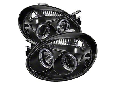 Spyder Auto Dodge Neon 03-05 Projector Headlights LED Halo LED Black - 5009920
