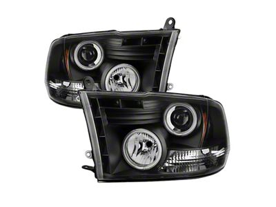 Spyder Auto Dodge Ram 1500 09-14 Projector Headlights Halogen- CCFL Halo - 5030320
