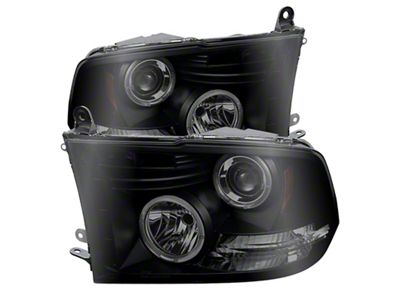 Spyder Auto Dodge Ram 1500 09-14 Projector Headlights Halogen- LED Halo - 5078407