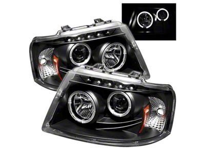 Spyder Auto Ford Expedition 03-06 Projector Headlights LED Halo LED Blk - 5010117