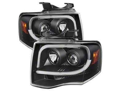 Spyder Auto Ford Expedition 07-13 Projector Headlights Light Tube DRL Blk - 5079503