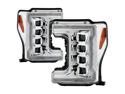 Spyder Auto Ford F-250/F-350/F450 17-18 Full LED Headlights Black PRO-YD-FS17HALAP-SEQ-C - 5087447