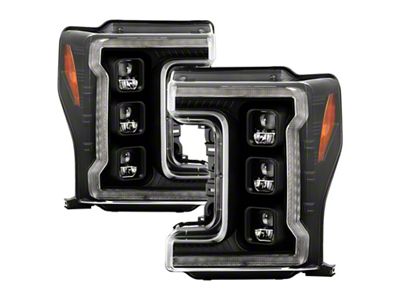 Spyder Auto Ford F-250/F-350/F450 17-18 Full LED Headlights Chrome PRO-YD-FS17HALAP-SEQ-BK - 5087430