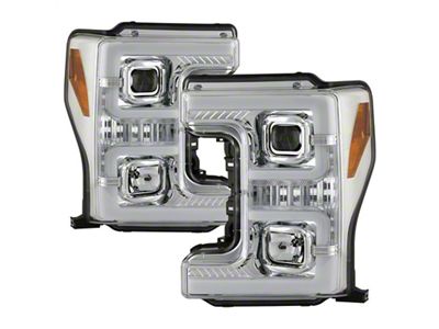 Spyder Auto Ford F-250/F-350/F450 Super Duty 17-18 Projector Headlights Chrome PRO-YD-FS17-SBSEQ-C - 5086273