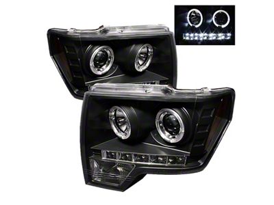 Spyder Auto Ford F150 09-14 Projector Headlights Halogen Model- LED Halo - 5010230