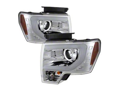 Spyder Auto Ford F150 09-14 Projector Headlights Halogen Model- Light Bar - 5077585