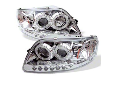 Spyder Auto Ford F150 97-0 Projector - LED Halo Amber Reflctr - 5010278