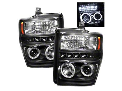 Spyder Auto Ford F250/350/450 Super Duty 08-10 Projector Headlights LED Halo - 5010575