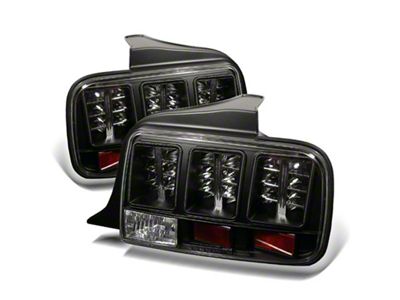 Spyder Auto Ford Mustang 05-09 LED Tail Lights Black ALT-YD-FM05-LED-BK - 5003546