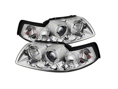 Spyder Auto Ford Mustang 99-04 Projector Headlights LED Halo Chrome High - 5010452