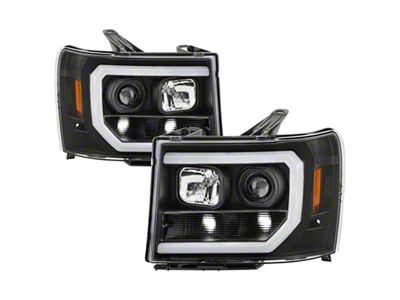 Spyder Auto GMC Sierra 1500/2500/3500 07-13 Denali 08-13 LED Headlights Blk - 5087522