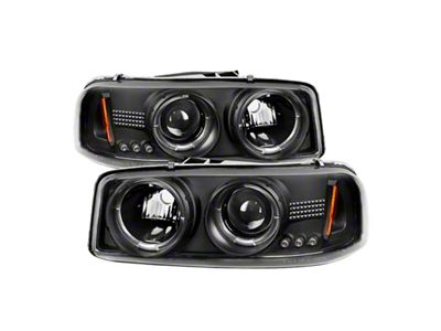 Spyder Auto GMC Sierra 1500/2500/3500 99-06 Projector Headlights LED Halo LED - 5009357