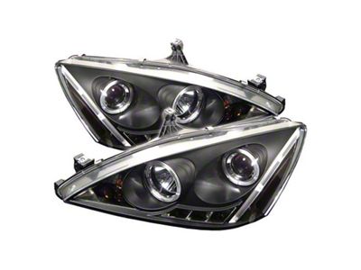 Spyder Auto Honda Accord 03-07 Projector Headlights LED Halo Amber Reflctr - 5010636