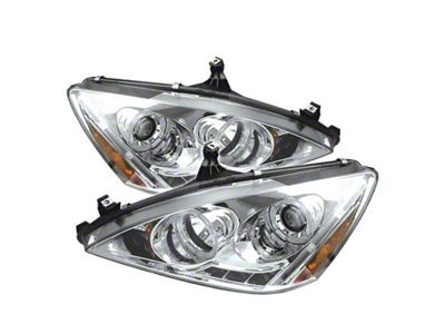 Spyder Auto Honda Accord 03-07 Projector Headlights LED Halo Amber Reflctr - 5010643
