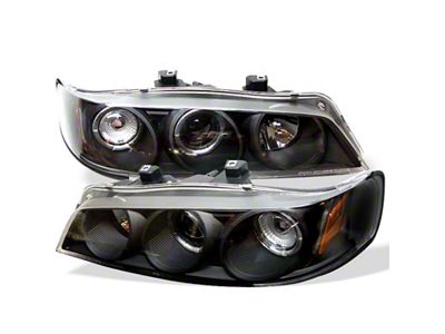 Spyder Auto Honda Accord 94-97 1PC Projector Headlights LED Halo Amber - 5010698
