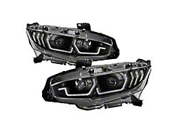 Spyder Auto Projector Headlights - Black (16+ Honda Civic 2DR/4DR/Hatchback)