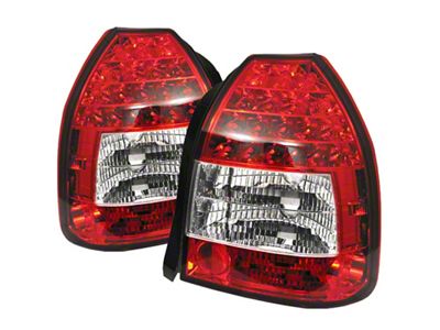 Spyder Auto Honda Civic 96-00 3DR LED Tail Lights Red Clear - 5004949