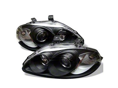 Spyder Auto Honda Civic 96-98 Projector Headlights LED Halo Amber Reflctr - 5010902