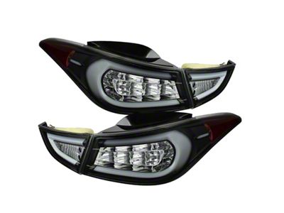 Spyder Auto Hyundai Elantra 11-13 Light Bar LED Tail Lights Black - 5072788