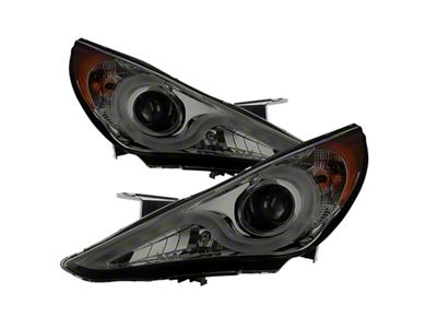 Spyder Auto Hyundai Sonata 11-13 Projector Headlights- Light Bar DRL Chrm - 5080899