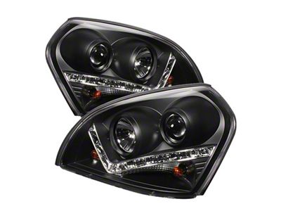 Spyder Auto Hyundai Tucson 04-09 Projector Headlights DRL Black High H1 - 5029447