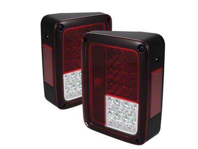 Spyder Auto Jeep Wrangler 07-15 LED Tail Lights Red Clear ALT-YD-JWA07-LED-RC - 5070401