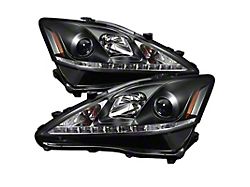 Spyder Auto Lexus IS 250/350 2006-2010 Projector Headlights DRL Black PRO-YD-LIS06-DRL-BK - 5080059