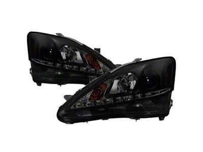 Spyder Auto Lexus IS 250/350 2006-2010 Projector Headlights DRL Black Smoke - 5080073