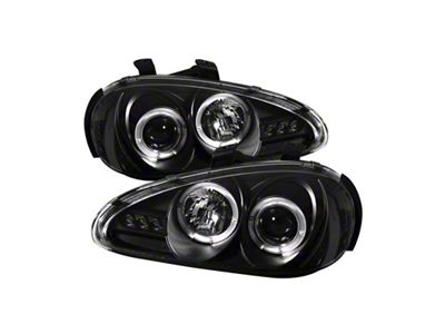 Spyder Auto Mazda MX3 92-96 Projector Headlights LED Halo LED Black - 5011503