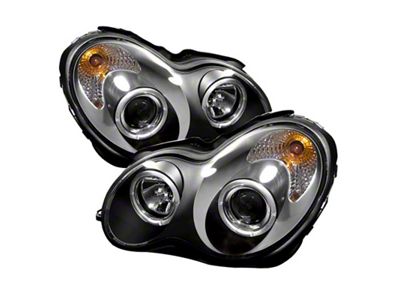Spyder Auto Mercedes Benz C-Class 01-05 4 DrProjector Headlights Halogen LED - 5011251