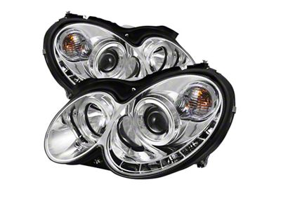 Spyder Auto Mercedes Benz CLK 03-09 Projector Halogen Model- LED Halo - 5038029