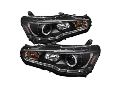 Spyder Auto Mitsubishi Lancer/EVO-10 08-14 Projector Halogen Model- LED Halo DRL - 5039392