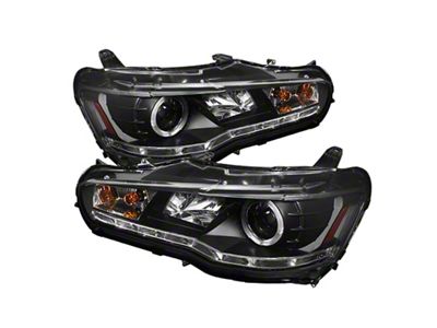 Spyder Auto Mitsubishi Lancer/EVO-10 08-14 Projector Xenon/HID- LED Halo DRL Blk - 5042231