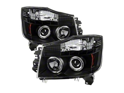 Spyder Auto Nissan Titan 04-14/Armada 04-07 Projector Headlights LED Halo LED - 5011572
