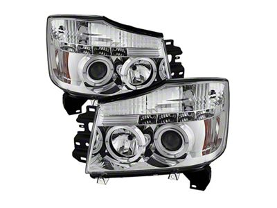 Spyder Auto Nissan Titan 04-14/Armada 04-07 Projector Headlights LED Halo LED - 5011589
