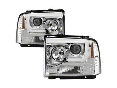 Spyder Auto Platinum Ford F250/350/450 05-07 High-Power LED Module Proj. Headlights-Chrome - 5087904